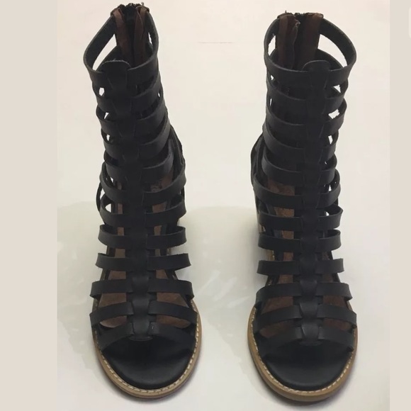 Crown Vintage Shoes - Crown Vintage Black Annika Gladiator Sandals